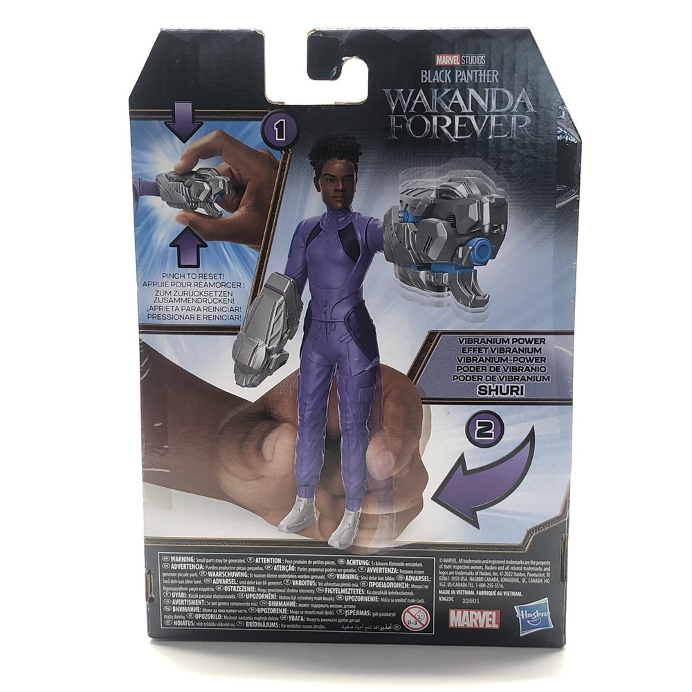Marvel Black Panther Wakanda Forever Shuri Action Figure New In Box Hasbro 6" - Picture 3 of 5